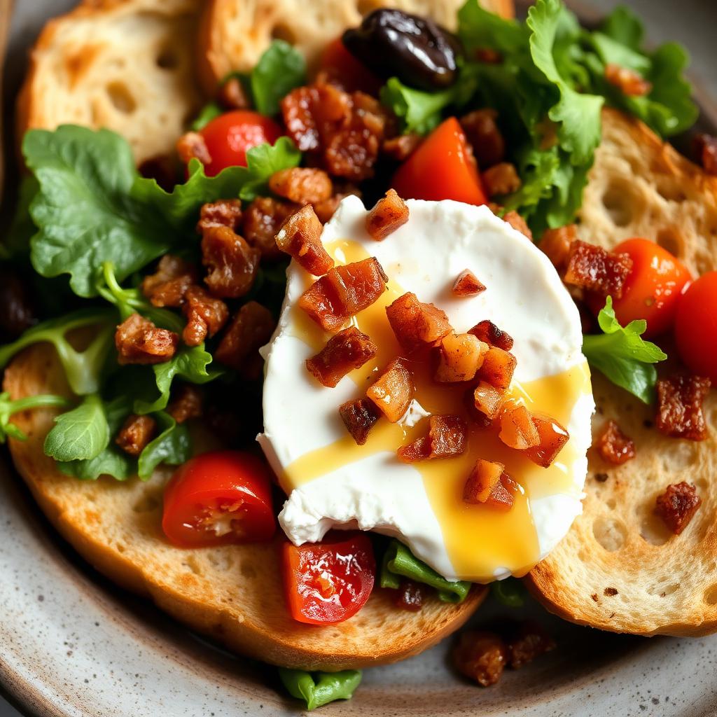 Salade de chèvre chaud